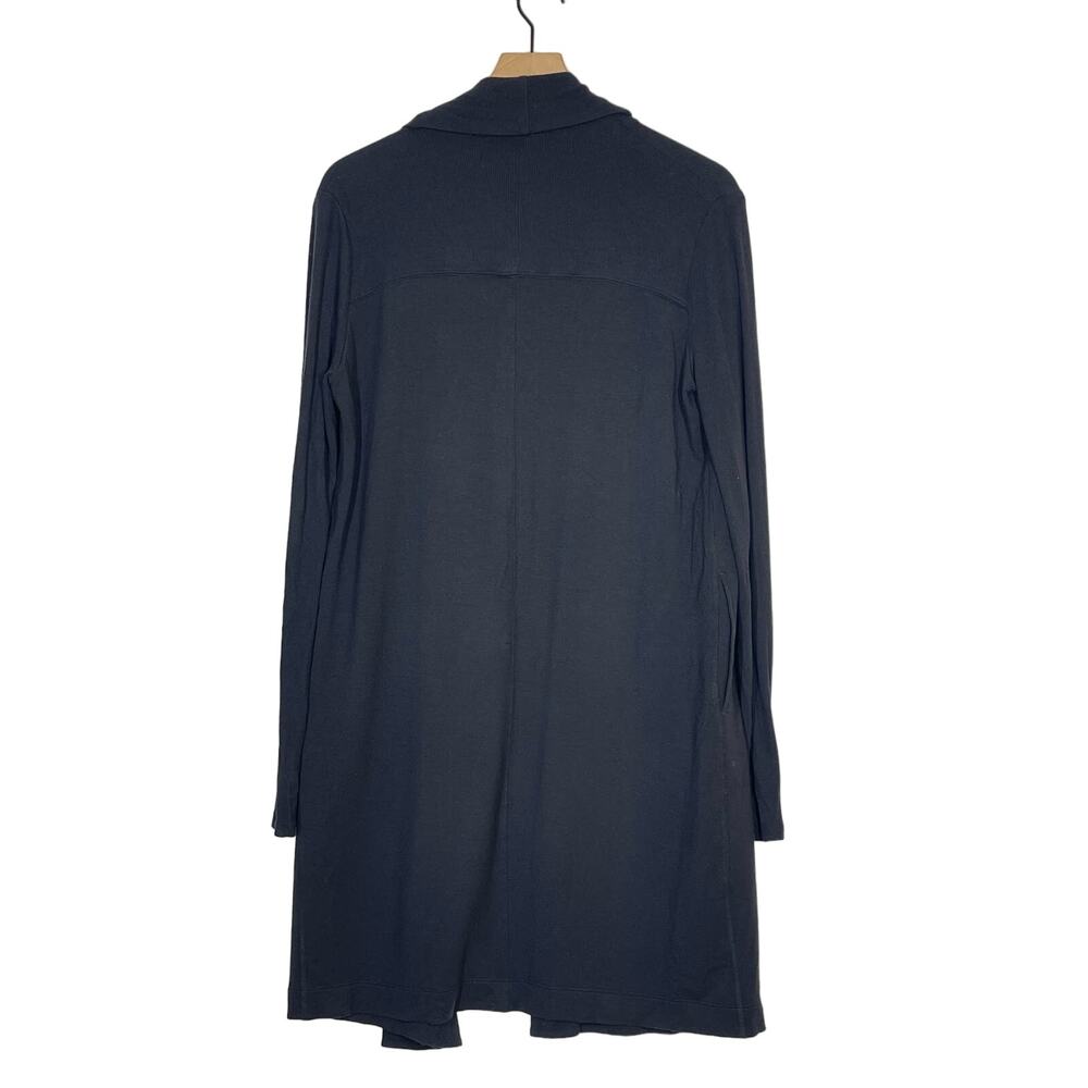 Athleta Cardigan Women's XS Black Open Front Long Sleeve Ribbed Cardigan Sweater - Picture 2 of 9